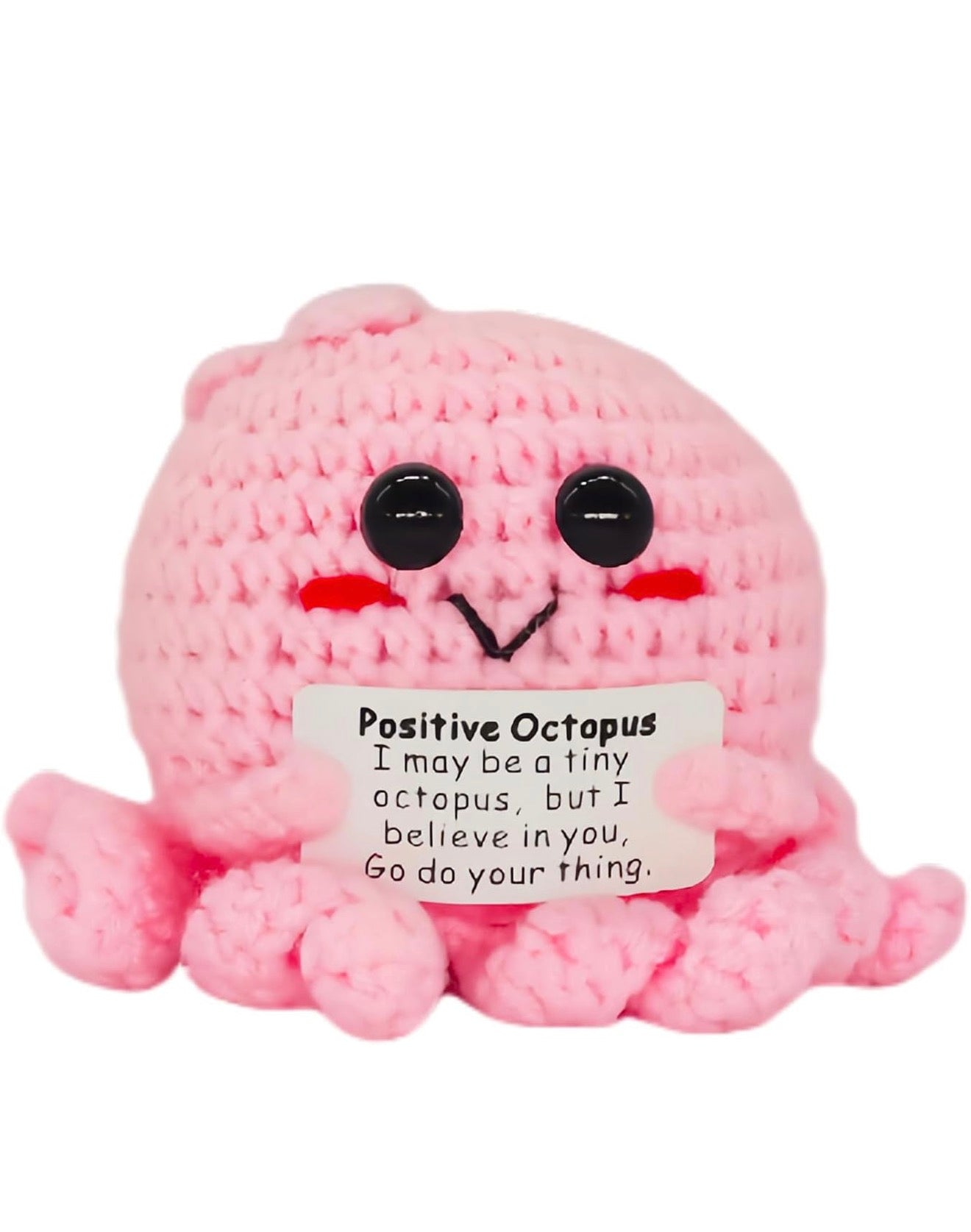 Crochet Octopus Plush Positive Encouragement Gift