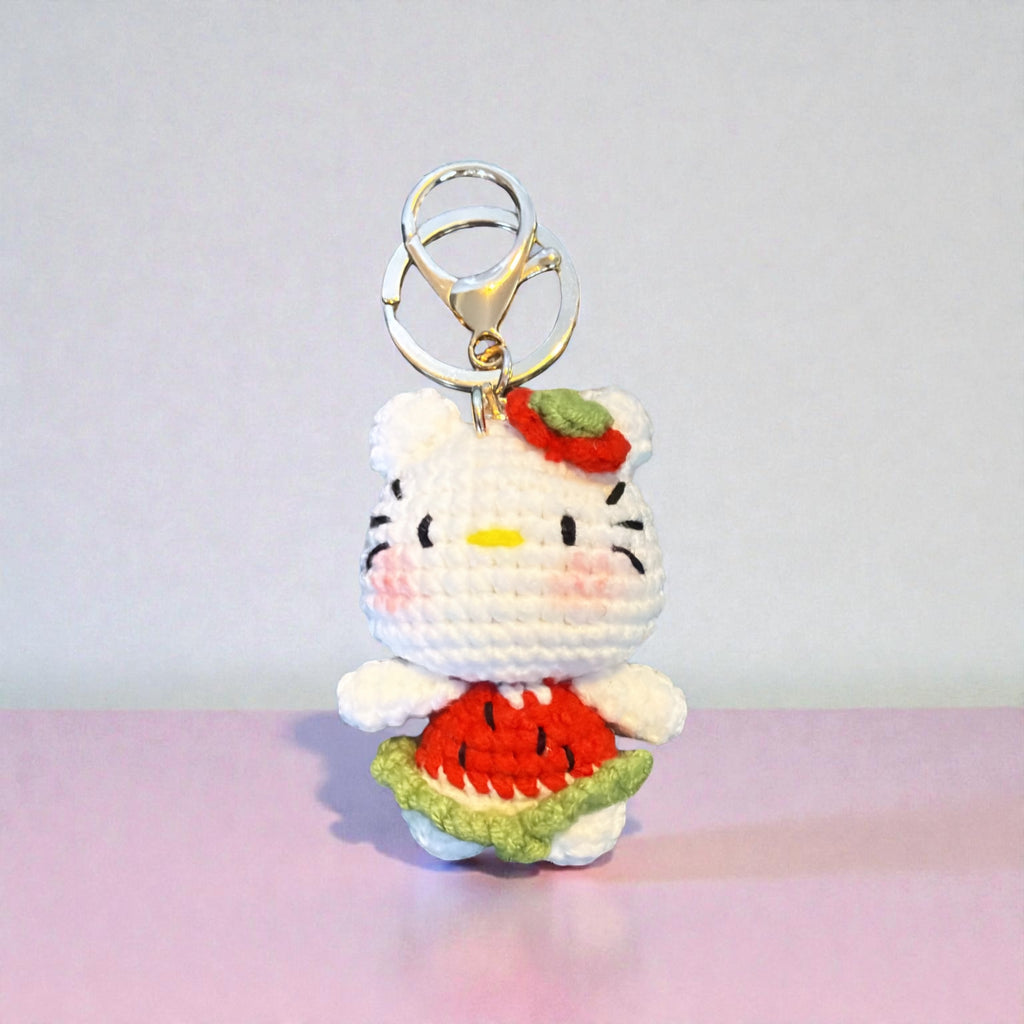 Handmade Crochet Hello Kitty Keychains Collection