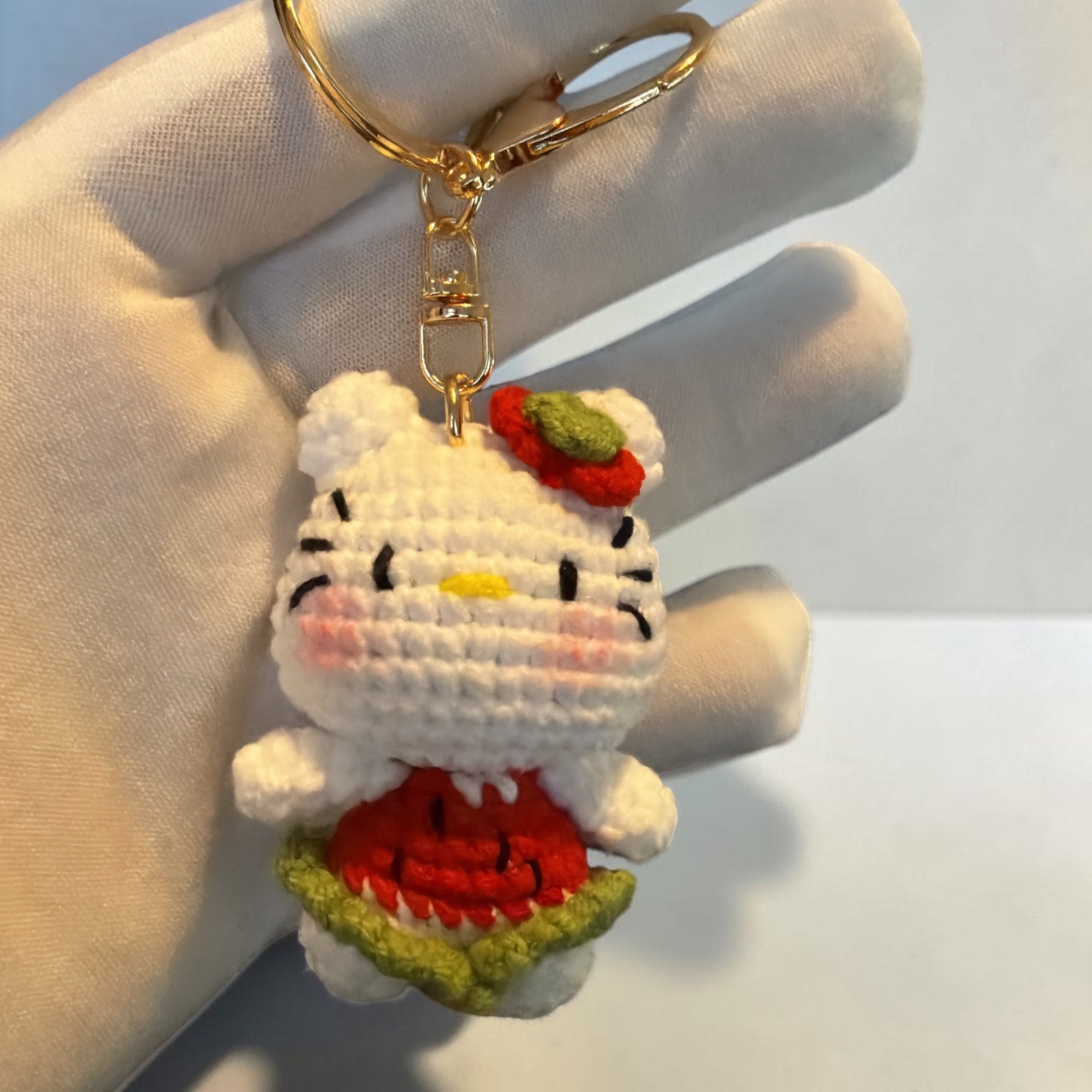 Handmade Crochet Hello Kitty Keychains Collection