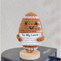 Positive Rugby Ball Crochet Plush, To My Love Cute Valentine Gift