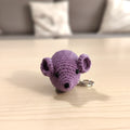 Positive Mouse Crochet Keychain Handmade Emotional Support Plush